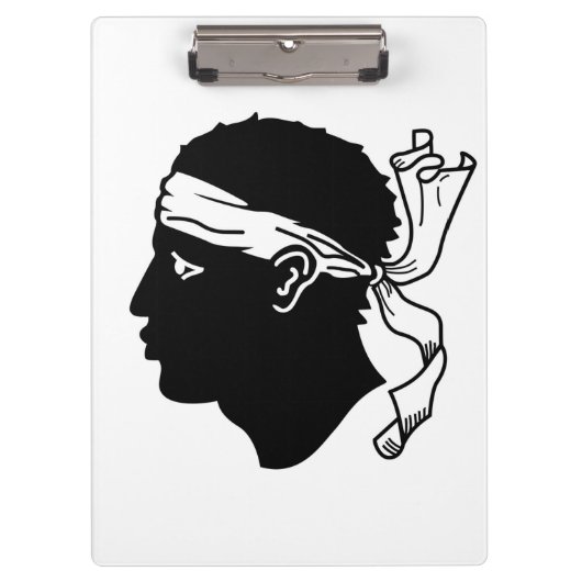 Patriotische Zwischenablage mit Flagge Korsikas Klemmbrett (Vorderseite)