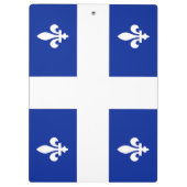 Patriotische Zwischenablage mit Flagge Quebec, Kan Klemmbrett (Rückseite)