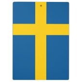 Patriotische Zwischenablage mit Flagge Schwedens Klemmbrett (Rückseite)