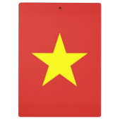 Patriotische Zwischenablage mit Flagge Vietnams Klemmbrett (Rückseite)