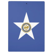 Patriotische Zwischenablage mit Flagge von Houston Klemmbrett (Rückseite)