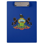 Patriotische Zwischenablage mit Flagge von Pennsyl Klemmbrett (Vorderseite)