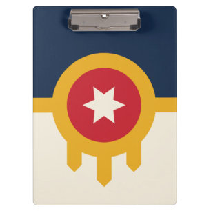 Patriotische Zwischenablage mit Flagge von Tulsa,  Klemmbrett