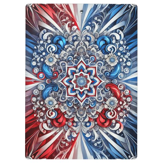 Patriotische Zwischenablage mit französischem Farb Klemmbrett (Rückseite)