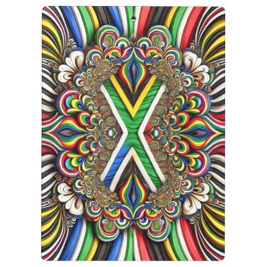 Patriotische Zwischenablage mit irischen Farben, K Klemmbrett (Rückseite)