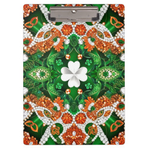Patriotische Zwischenablage mit irischen Farben, K Klemmbrett