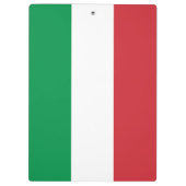 Patriotische Zwischenablage mit italienischer Flag Klemmbrett (Rückseite)