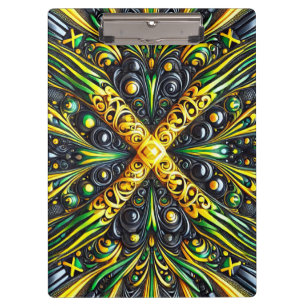 Patriotische Zwischenablage mit jamaikanischen Far Klemmbrett