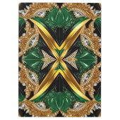 Patriotische Zwischenablage mit jamaikanischen Far Klemmbrett (Rückseite)