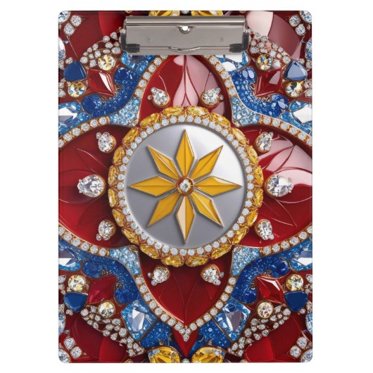 Patriotische Zwischenablage mit kolumbianischen Fa Klemmbrett (Vorderseite)