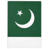 Patriotische Zwischenablage mit pakistanischer Fla Klemmbrett (Rückseite)