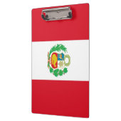 Patriotische Zwischenablage mit Peru-Flagge Klemmbrett (Links)