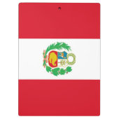 Patriotische Zwischenablage mit Peru-Flagge Klemmbrett (Rückseite)