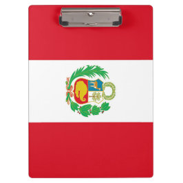 Patriotische Zwischenablage mit Peru-Flagge Klemmbrett