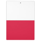 Patriotische Zwischenablage mit polnischer Flagge Klemmbrett (Rückseite)