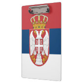 Patriotische Zwischenablage mit serbischer Flagge Klemmbrett (Links)
