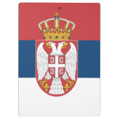 Patriotische Zwischenablage mit serbischer Flagge Klemmbrett (Rückseite)