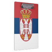 Patriotische Zwischenablage mit serbischer Flagge Klemmbrett (Rechts)