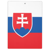 Patriotische Zwischenablage mit slowakischer Flagg Klemmbrett (Rückseite)