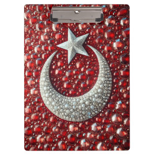 Patriotische Zwischenablage mit türkischen Farben Klemmbrett