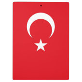Patriotische Zwischenablage mit türkischer Flagge Klemmbrett (Rückseite)