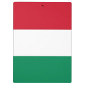 Patriotische Zwischenablage mit ungarischer Flagge Klemmbrett (Rückseite)