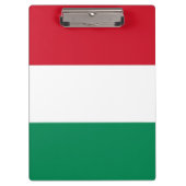 Patriotische Zwischenablage mit ungarischer Flagge Klemmbrett (Vorderseite)