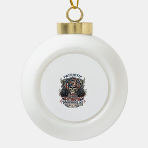 Patriotischer 1776 Geländewagen-Schädel-Monstertru Keramik Kugel-Ornament