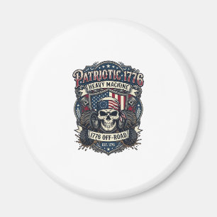 Patriotischer 1776 Geländewagen-Schädel-Monstertru Magnet