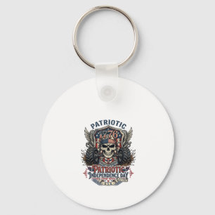 Patriotischer 1776 Geländewagen-Schädel-Monstertru Schlüsselanhänger