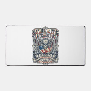 Patriotischer 1776 Geländewagen-Schädel-Monstertru Schreibtischunterlage