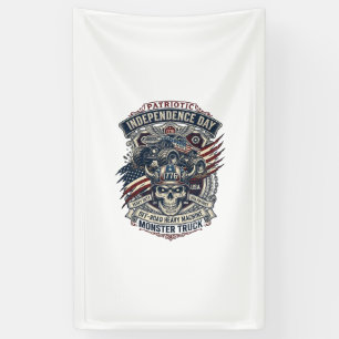 Patriotischer 1776 Geländewagen-Totenkopf-Monstert Banner