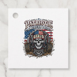 Patriotischer 1776 Geländewagen-Totenkopf-Monstert Geschenkanhänger