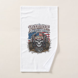 Patriotischer 1776 Geländewagen-Totenkopf-Monstert Handtuch
