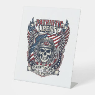Patriotischer 1776 Geländewagen-Totenkopf-Monstert Sockelschild
