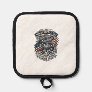 Patriotischer 1776 Geländewagen-Totenkopf-Monstert Topflappen