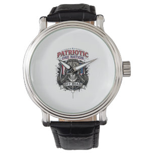 Patriotischer 1776 Off Road Schädel Monster Truck Armbanduhr