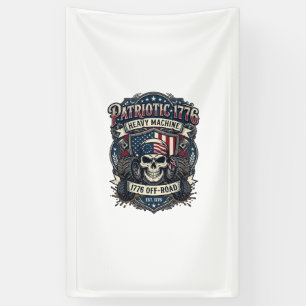 Patriotischer 1776 Off Road Schädel Monster Truck  Banner