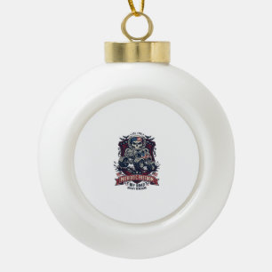 Patriotischer 1776 Off Road Schädel Monster Truck Keramik Kugel-Ornament