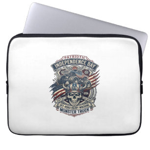 Patriotischer 1776 Off Road Schädel Monster Truck  Laptopschutzhülle