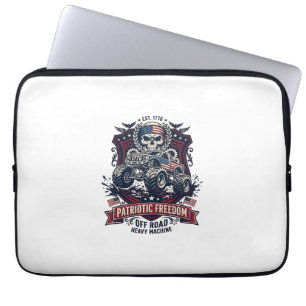 Patriotischer 1776 Off Road Schädel Monster Truck  Laptopschutzhülle
