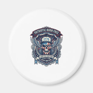 Patriotischer 1776 Off Road Schädel Monster Truck Magnet