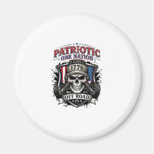 Patriotischer 1776 Off Road Schädel Monster Truck  Magnet