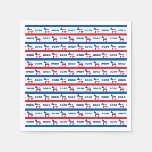 Patriotischer 2020 Demokrat Donkey Stripes Serviette (Vorderseite)