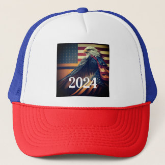 Patriotischer 2024 Adlerhut Truckerkappe