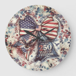 Patriotischer 250. Geburtstag Große Wanduhr