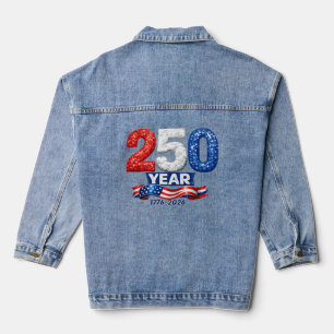 Patriotischer 250. Geburtstag Jeansjacke