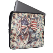 Patriotischer 250. Geburtstag Laptopschutzhülle (Vorne Rechts)