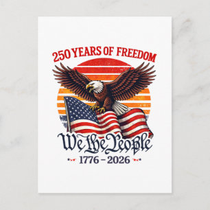 Patriotischer 250 Jahre Freiheitsadler Postkarte