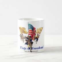 Patriotischer "3 Flaggen der Freiheit" Kaffeebeche